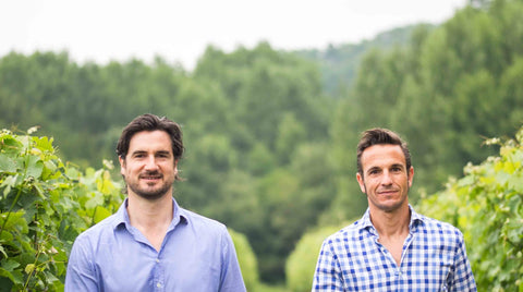 Rémy et Armin Grassa, cinquième génération du Domaine Tariquet, dans les vignes